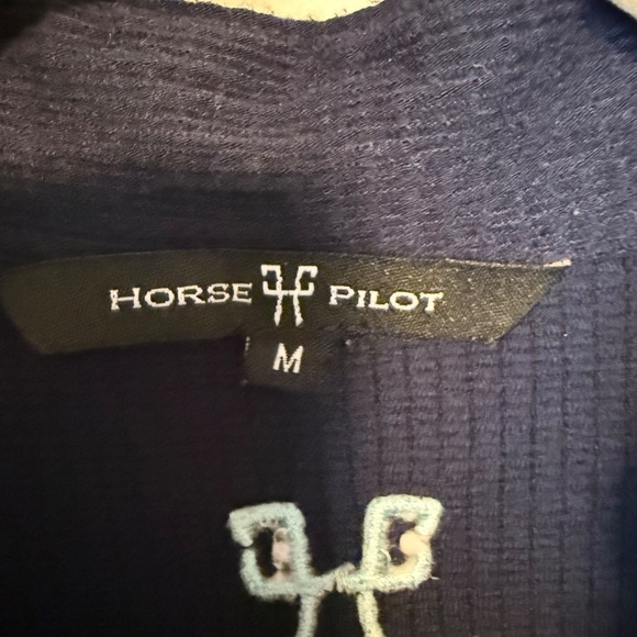 Horse Pilot Suntech Navy Quarter Zip Long Sleeve Top Mesh Medium Equestrian - Picture 11 of 14